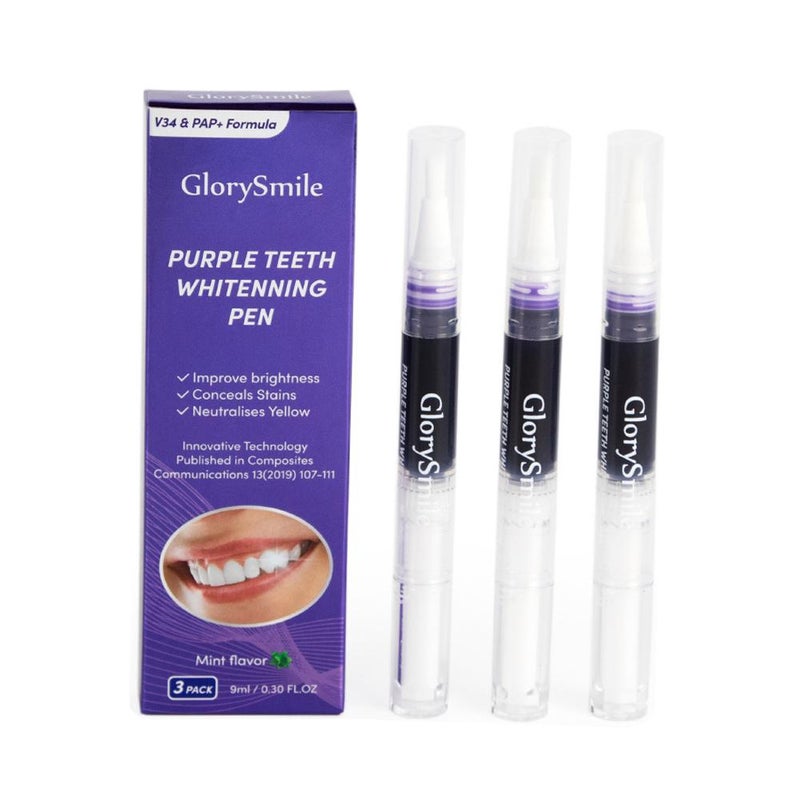 Teeth whitening essence gel, spreadable teeth whitening strips, purple teeth whitening pen